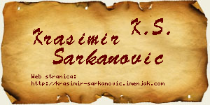 Krasimir Šarkanović vizit kartica